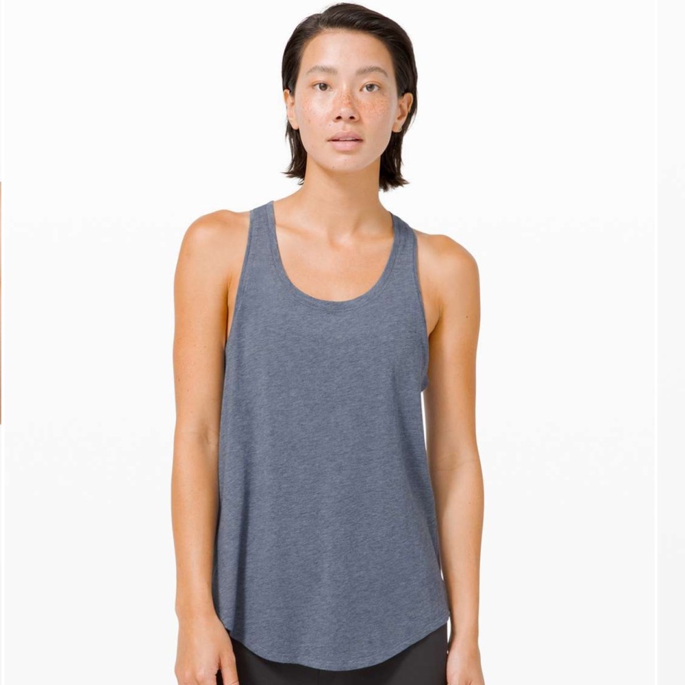 Lululemon Love Tank Top *Pleated Heather Blue Size 6
